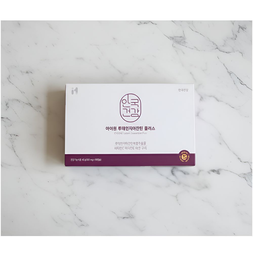 안국제약 아이원 루테인지아잔틴 플러스 안국건강 <b>황반변성</b>영양제 60캡슐, 1개