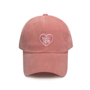 투에스핏 코듀로이 하트 로고 볼캡 데일리 캡 모자 핑크