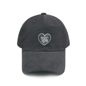 투에스핏 코듀로이 하트 로고 볼캡 데일리 캡 모자 차콜