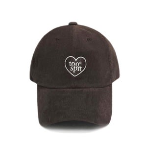 투에스핏 코듀로이 하트 로고 볼캡 데일리 캡 모자 브라운