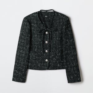 [N배송]스파오 타이 스트랩 트위드 재킷 SPJKG23W03