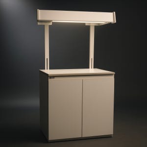 HPL 축양장 어항 선반 수조 받침대 하부장 아카인 모노 크림, 45x45cm