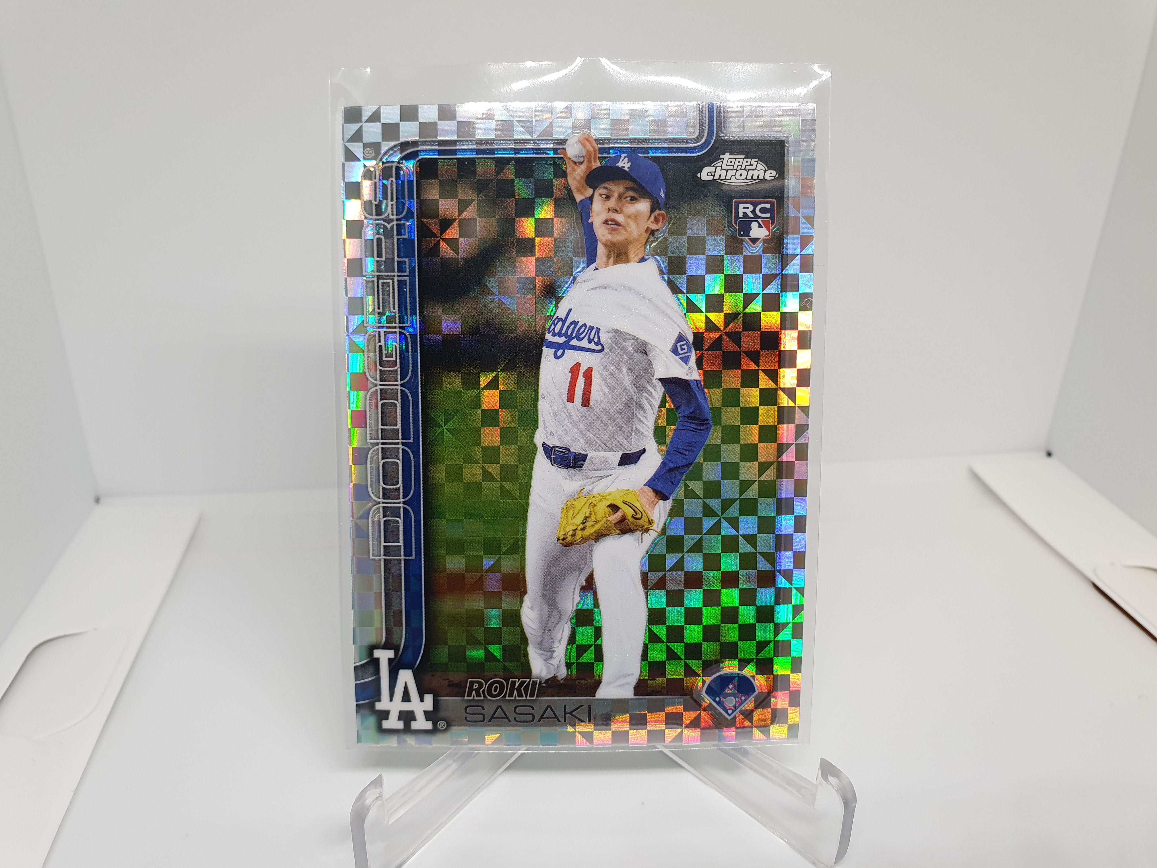 사사키 로키 루키카드 2025 Topps Chrome X-Fractor LA 다저스 MLB카드