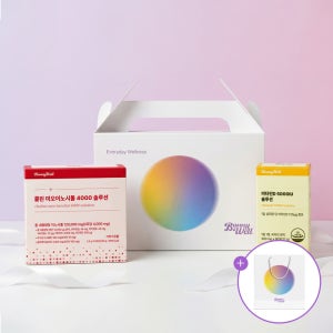 [쇼핑백제공] 보니웰 콜린 미오이노시톨 4000 솔루션 1개월분, 비타민D 5000IU 3개월분 선물세트