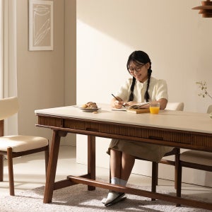 [4인 사각 식탁] 미코하임 비너스 17T 양면 포세린 세라믹 식탁 서랍형 수납 원목 테이블 1600mm, 사각(월넛)