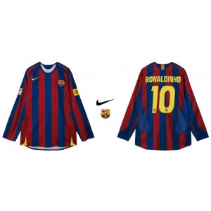 나이키 바르셀로나 05/06 홈 리이슈 호나우지뉴 유니폼 긴팔 HQ1462-471