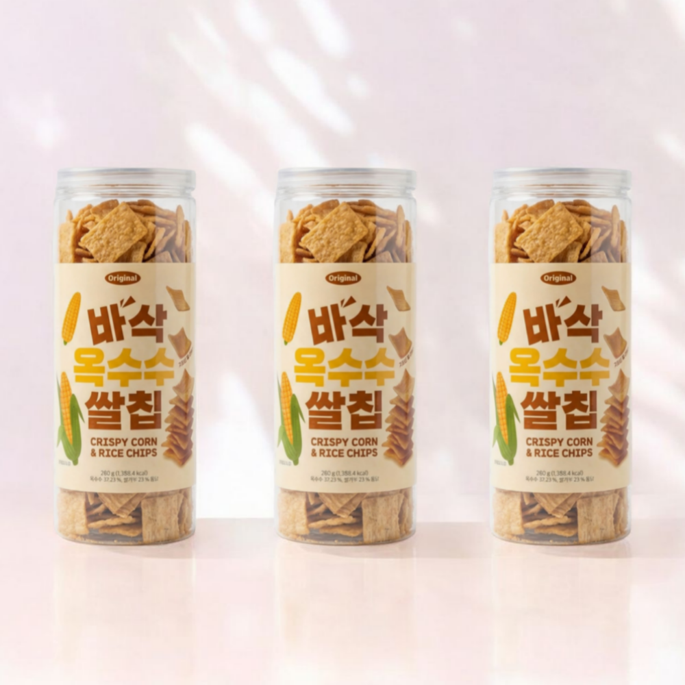 바삭옥수수쌀칩 옥수수칩 쌀과자 콘스낵
