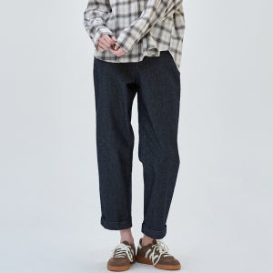 [마롭] 9152 크롭 스트레이트 데님 (다크인디고)