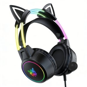 ONIKUMA X15 PRO 어린이 유아 고양이 귀 유선 게이밍 헤드셋