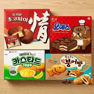 일상점빵 오리온 초코파이 참붕어빵 카스타드 오예스 과자 골라담기 박스 세트