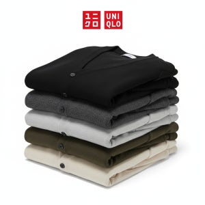 [국내매장정품] 유니클로 가디건 무탠다드 남성 램스울 V넥 가디건