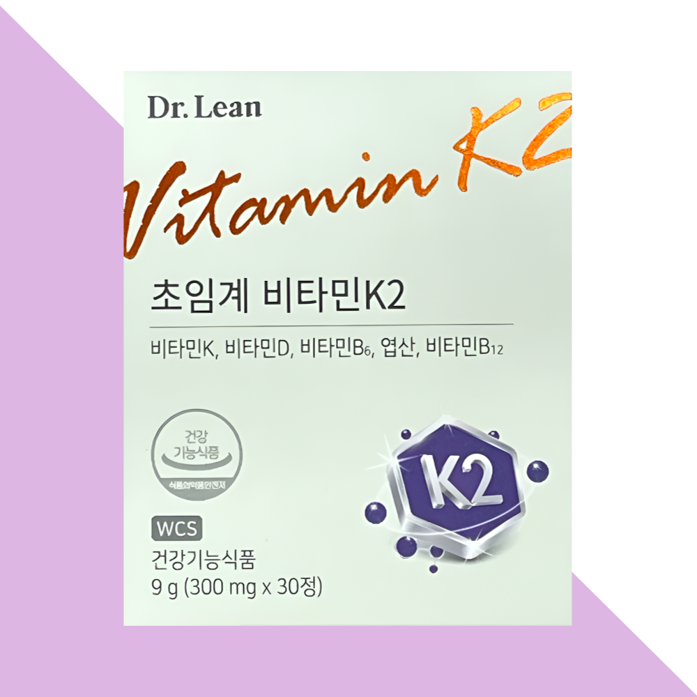 닥터린 비타민<b>K2</b> <b>비타민D3</b> 메나퀴논 30정X1박스