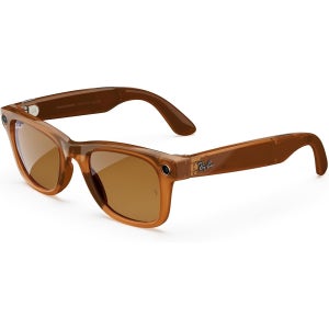 Meta Ray-ban 웨이페어 (Large) 스마트 글래스 - Shiny Caramel Transparent 편광 브라운