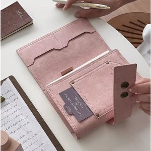 6공다이어리 A6 PU가죽 빈티지 다꾸 다이어리꾸미기 핑크