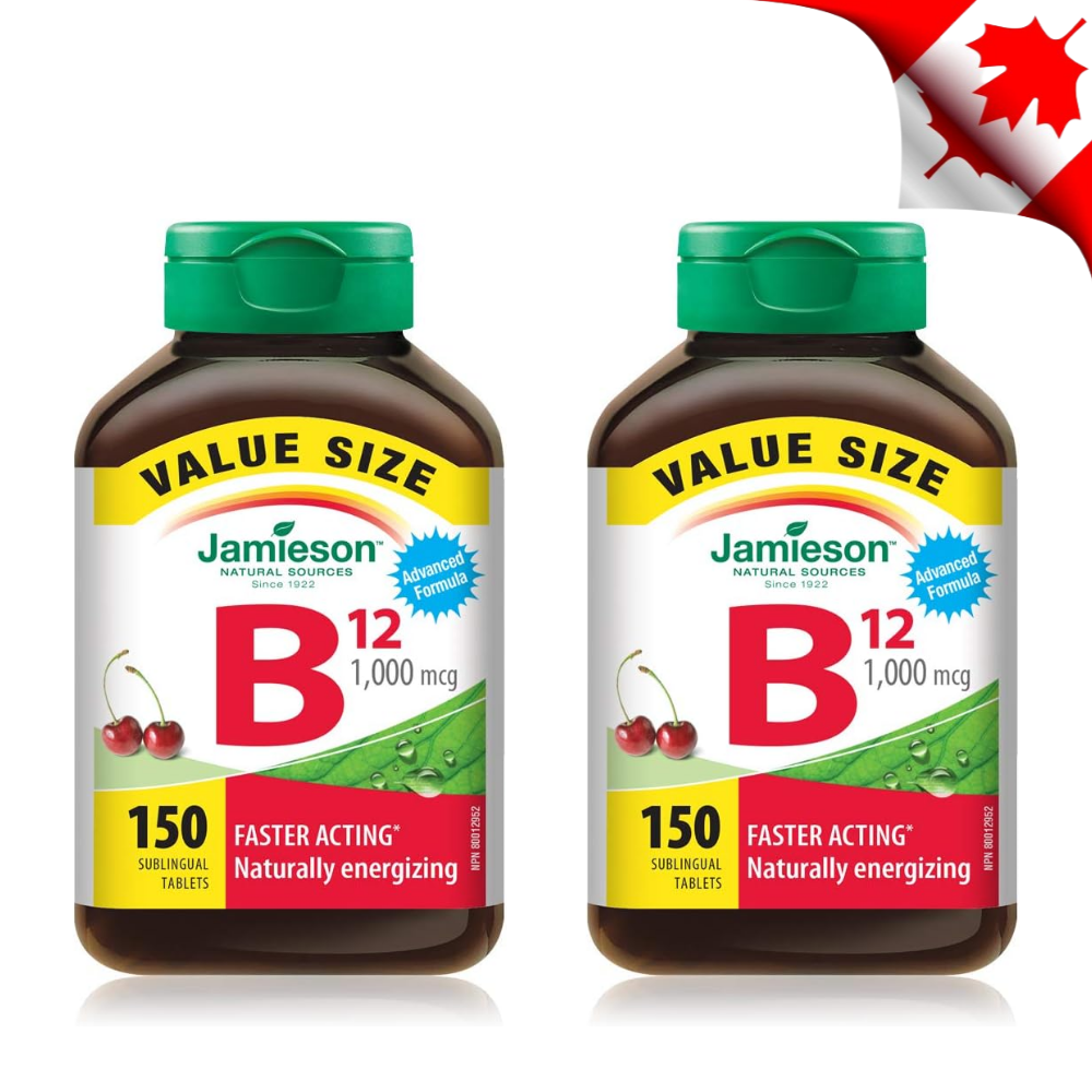 [1+1]자미에슨 <b>비타민</b> B12 1,000 <b>mcg</b> 150정 2통세트 체리맛 설하정