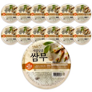뿌리원 새콤달콤 쌈무 350g, 무쌈, 무절임, 절임채소, 대용량, 업소용, 고기용쌈무, 18개세트