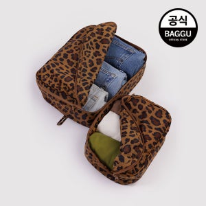 BAGGU 바쿠 패킹 큐브 세트 레오파드