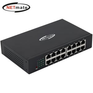 넷메이트 16포트 100Mbps 랜선분배기 스위칭허브 NM-HSM16