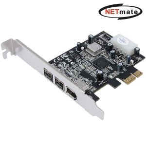 넷메이트 3포트 IEEE1394A+B PCIE 인터페이스 카드 F-301N