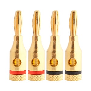 바나나플러그 바나나 잭 단자 스피커 2조(레드2,블랙2)