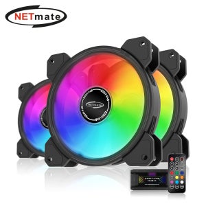 넷메이트 이너링 ARGB 120mm 쿨링팬 블랙 3팩 세트 NM-DPR04415