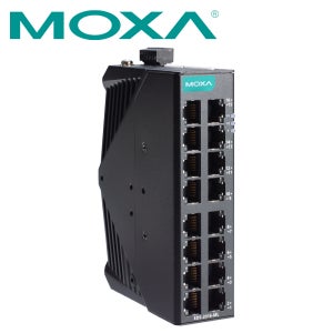 MOXA 산업용 16포트 메탈형 스위칭허브 딘레일 마운트 지원 EDS-2016-ML