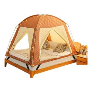 침대 난방 텐트 실내 보온 방풍 수면 텐트 1인용