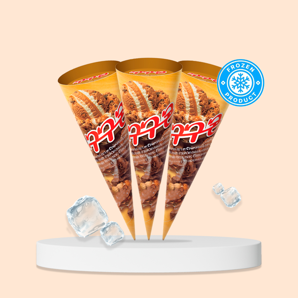 캬라멜 콘 아이스크림 구구콘