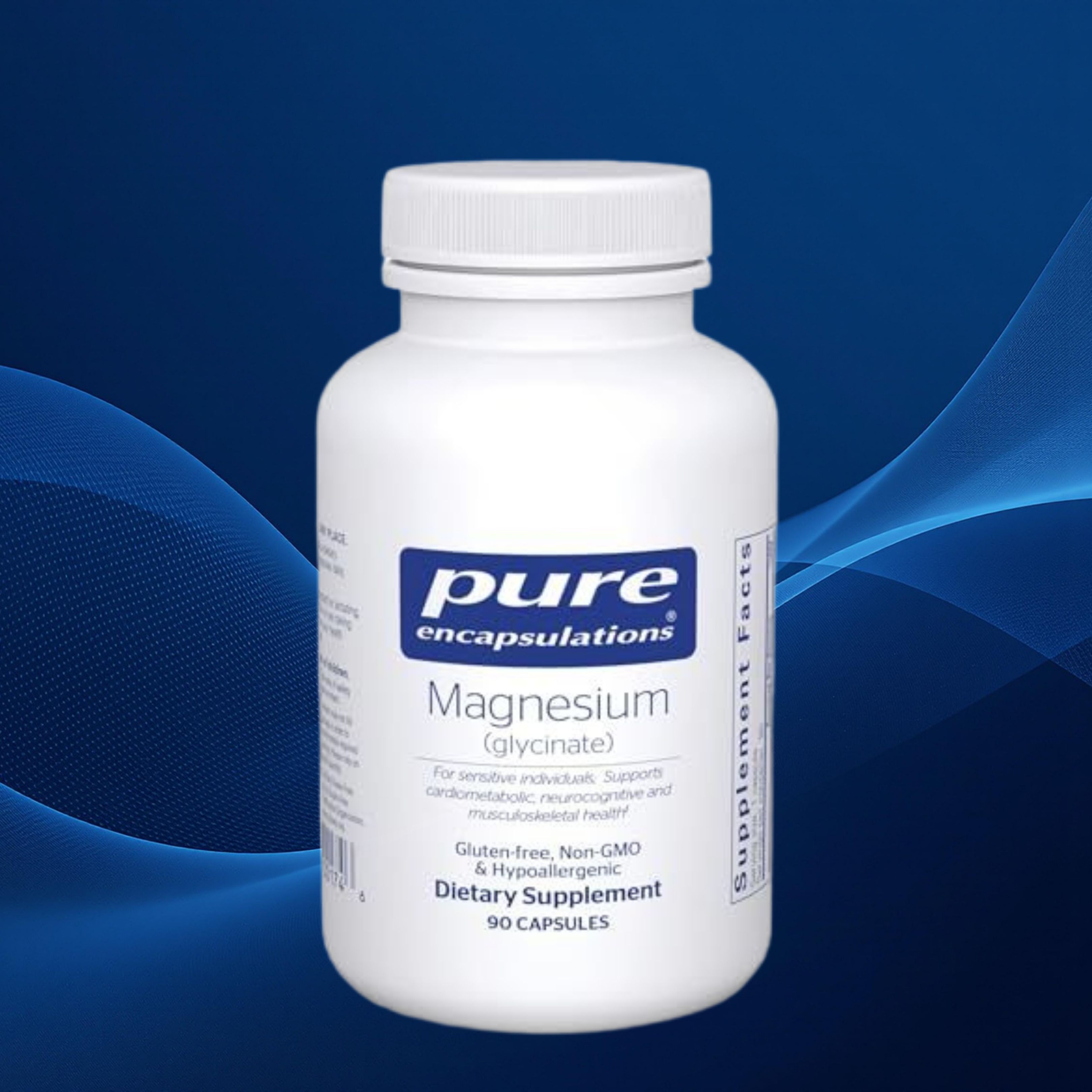 고약사 S급 Pure Encapsulations 글리시네이트 <b>마그네슘 120mg</b> 90캡슐