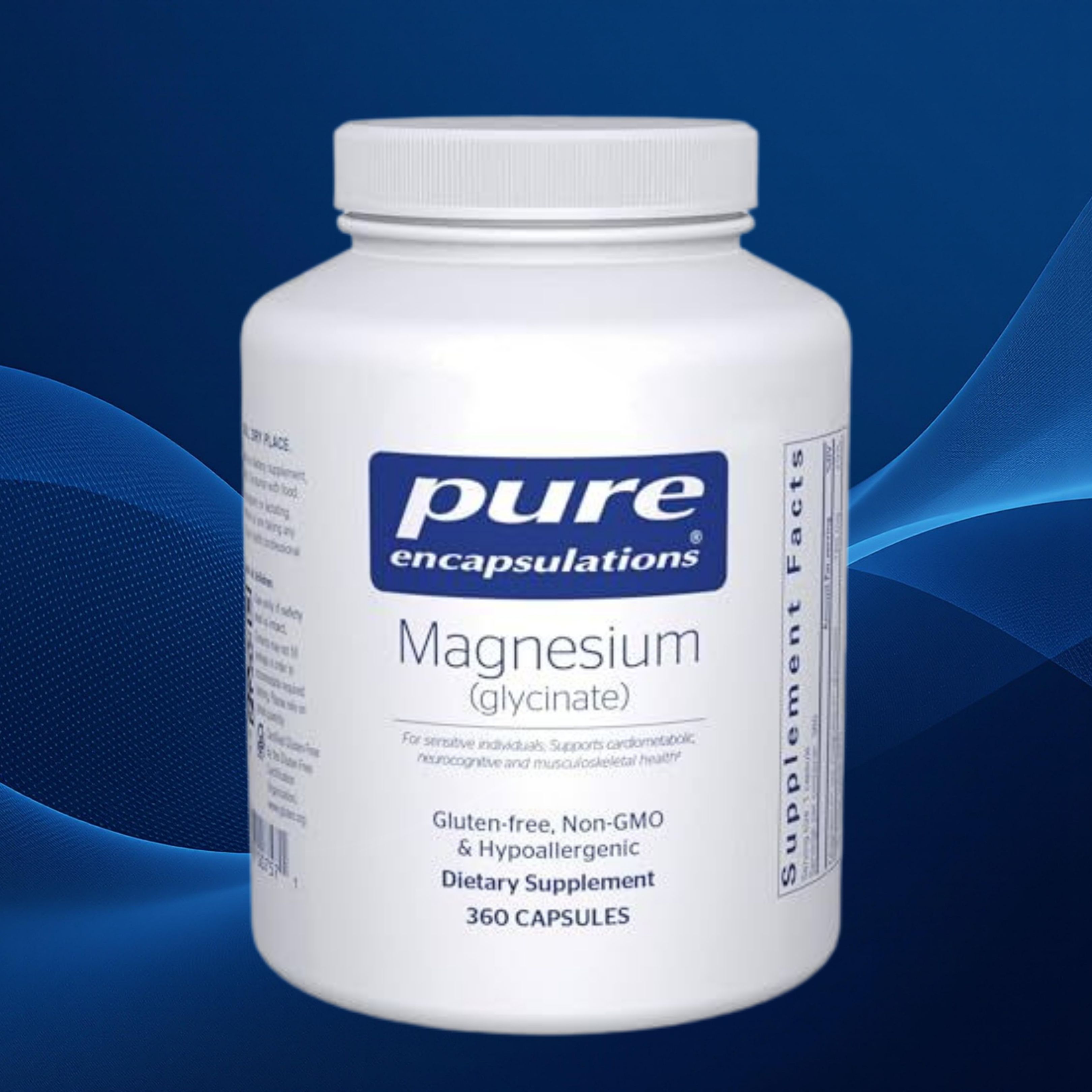 고약사 S급 Pure Encapsulations 글리시네이트 <b>마그네슘 120mg</b> 250캡슐