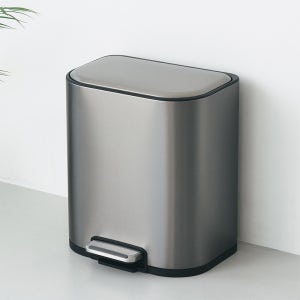 캐슬 페달 휴지통 20L 스테인레스 쓰레기통 메탈그레이