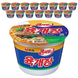 농심 육개장 큰사발면 110g x 16개
