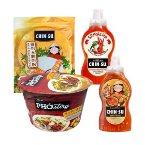 [무료배송] 친수 월남쌈 세트 (원형 라이스페이퍼+포스토리 쌀국수+스위트칠리+스리라차소스)