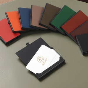 슈엔 가죽 명함 케이스 카드 레더 스틸 선물용 공방 핸드메이드