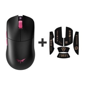 VGN F2 Master+ 8K나노 무선 잠자리 게이밍 마우스+그립테이프 블랙핑크