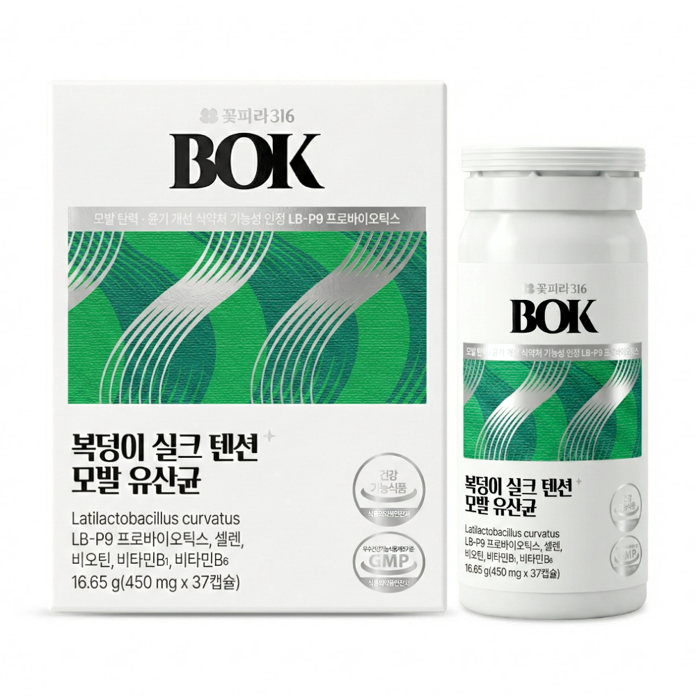 복덩이 실크 텐션 <b>모발</b> 유산균 LB-P9, 37캡슐