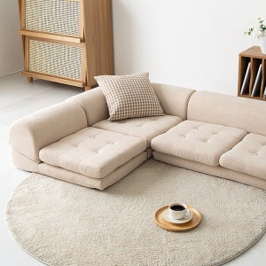 바닥쇼파 낮은소파 패브릭 인조가죽 거실 다리없는 등받이좌식소파