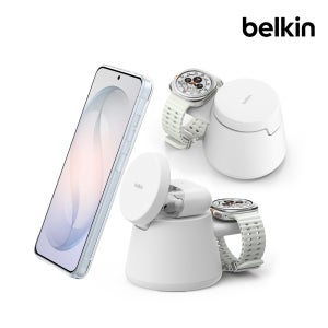 벨킨 Qi2 25W 3in1 모듈형 고속 무선 충전기 WIZ052kr 화이트(WIZ052krWH)