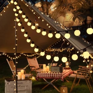 LED 줄조명 캠핑 파티 감성 앵두 전구 방수 건전지 USB 타입