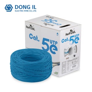 국산 동일전선 청색 CAT5e UTP케이블 300M 박스 블루 랜케이블 인터넷선 랜선