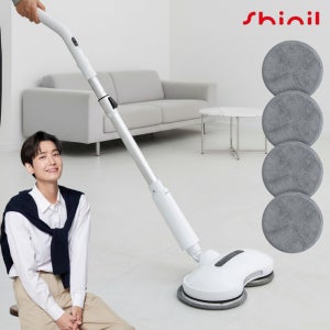 신일 국산 파워스윙 무선 자동 물걸레청소기 듀얼스핀회전 LED등 셀프스탠딩