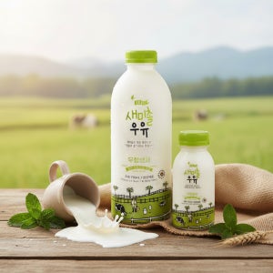 새미촐 무항생 우유 750ml x2