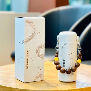 2026 신년MD 복기원 시리즈 염주 스트랩 화이트 텀블러 355ml