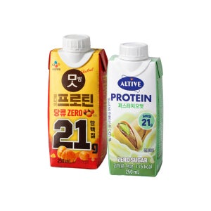 얼티브 제로슈가 프로틴 밤맛 & 피스타치오맛 250ml 18개
