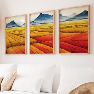 그림액자세트 풍수그림 금전운 상승 인테리어소품 [FS 3단 A1사이즈]