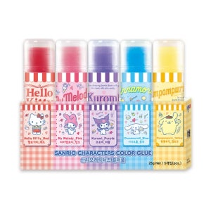 종이나라 산리오 캐릭터즈 컬러풀 5개입 접착제 25g 1개