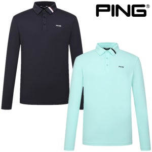 핑 골프웨어 남성 골프 티셔츠 카라 테잎 간절기 신축성 베이직 긴팔 어패럴 F1TO101