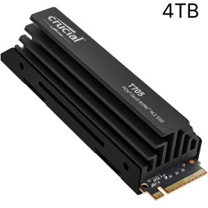 크루셜 Crucial T705 NVMe 내장 SSD 4TB PCIe Gen5 히트싱크