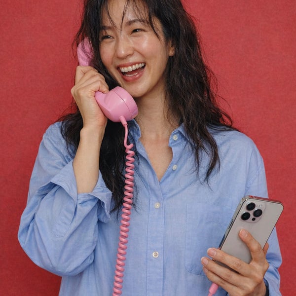 레트로 전화기 빈티지 레트로 수화기 이어폰 옛날전화기 핸드폰