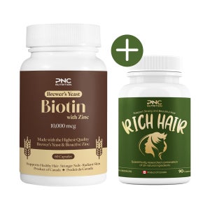 PNC 맥주효모 비오틴 10000 w.아연 60정 2개월 + 리치헤어 90정 무료증정